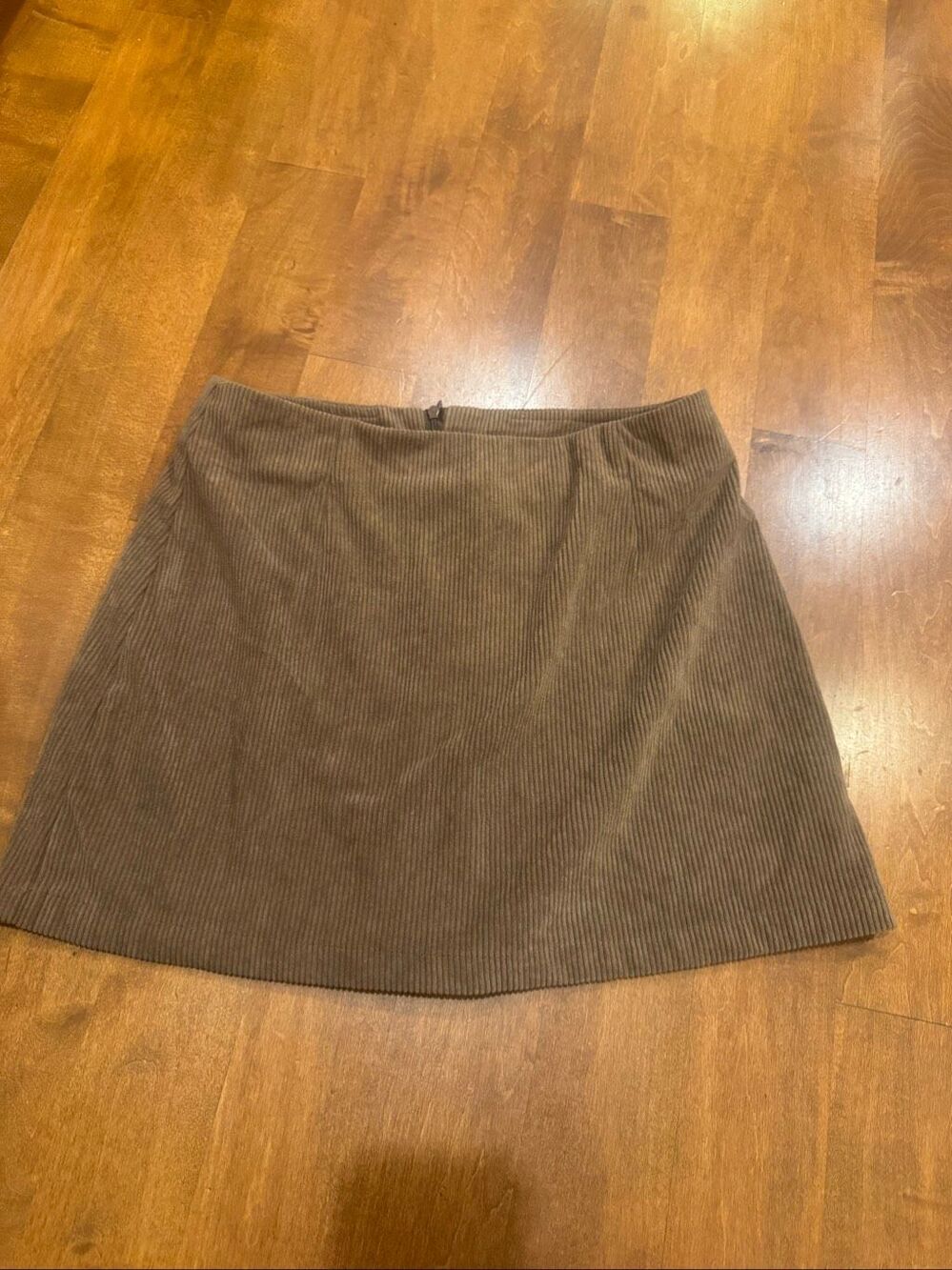 Halara Brown Corduroy High Waisted A-Line Mini Skort Built-In Shorts Medium